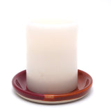 Pink and White Candle Stand / Soap Dish