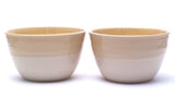 Pair of Yellow and White Ramen Bowls