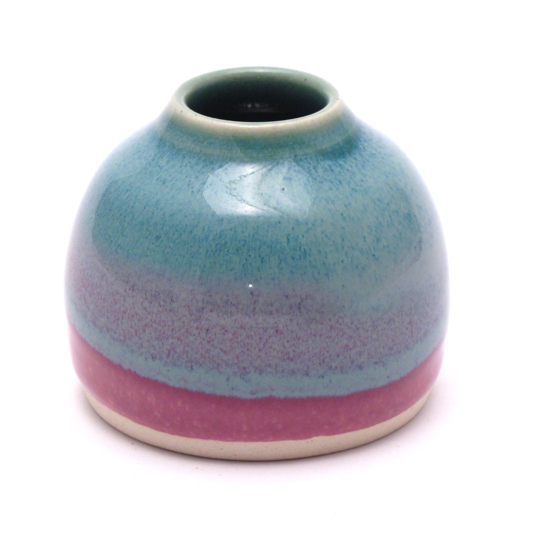 Teal and Lilac Ikebana Vase – Becky Pottery