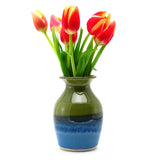 Aqua and Green Vase