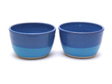 Pair of Blue and Aqua Cereal Bowls