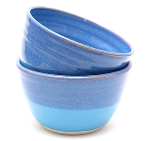 Pair of Blue and Aqua Ramen Bowls