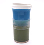 Aqua and Green Travel Mug