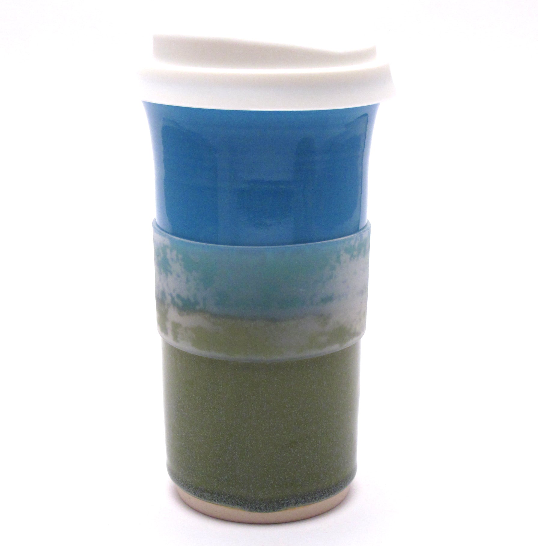 Aqua and Green Travel Mug