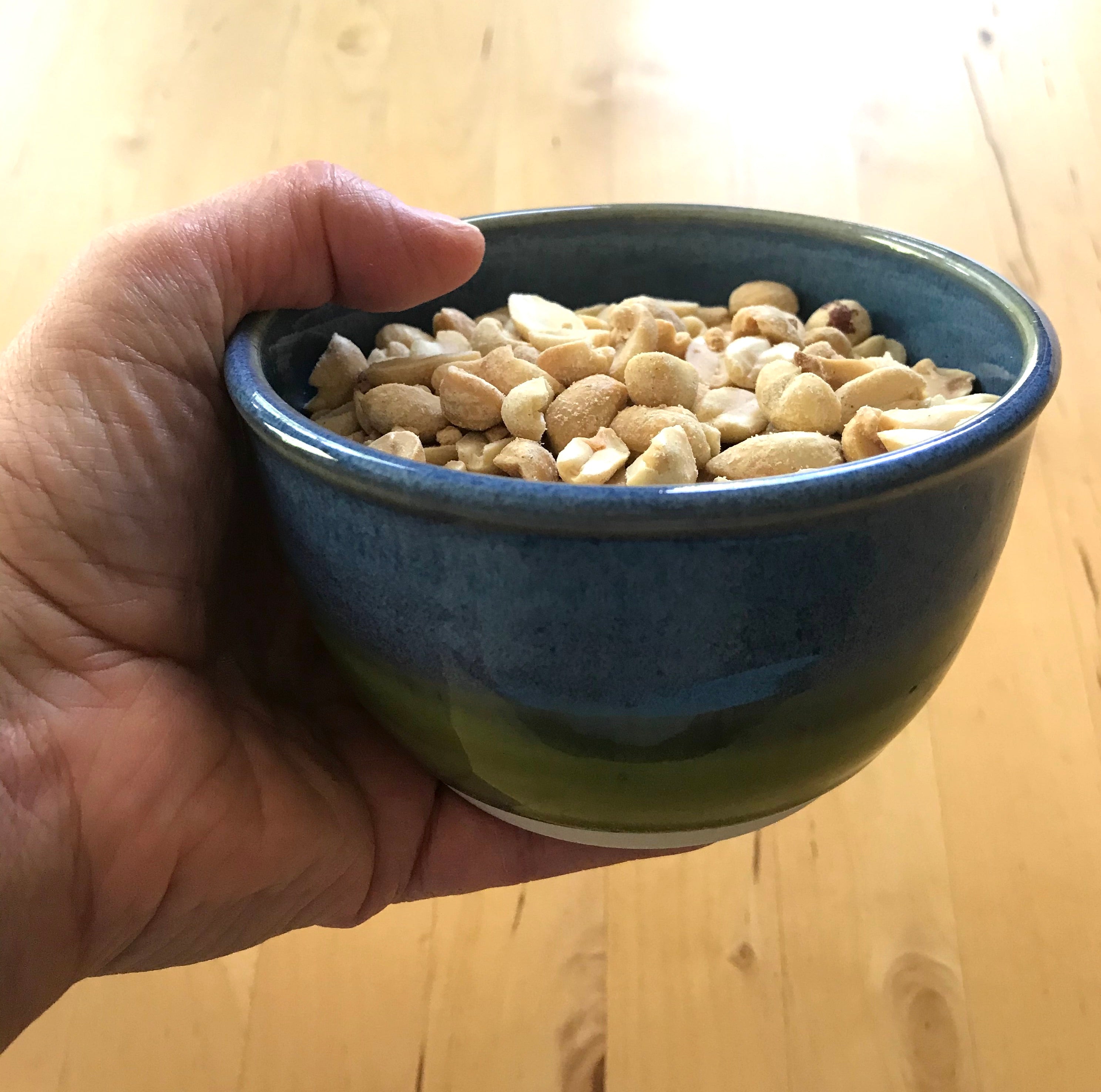Pair of Blue and Green Cereal Bowls