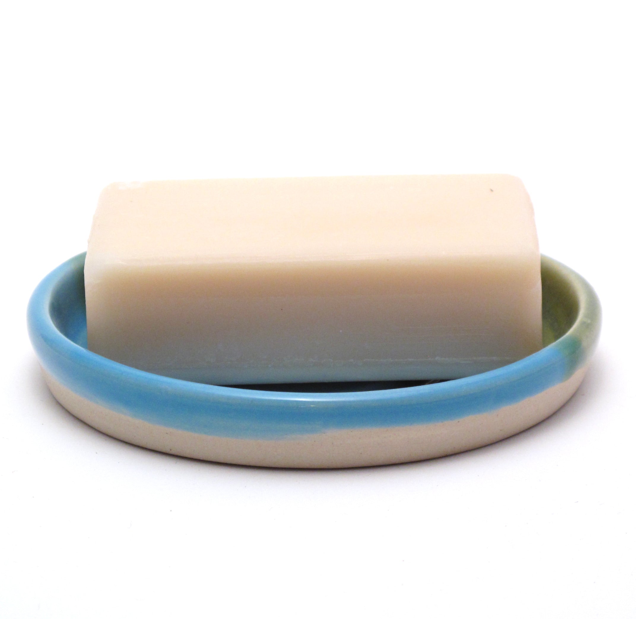 Blue and Green Candle Stand / Soap Dish
