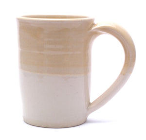 Yellow and White Large Mug