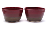 Pair of Raspberry and Stone Ramen Bowls