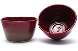 Pair of Raspberry and Stone Ramen Bowls