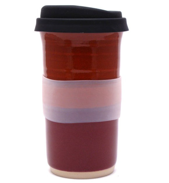 Orange and Raspberry Travel Mug