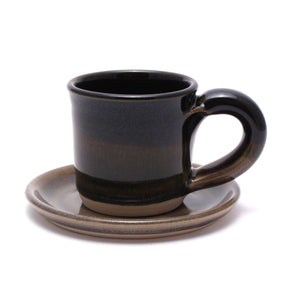 Black and Stone Espresso Cup and Saucer