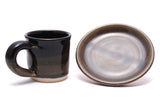Black and Stone Espresso Cup and Saucer