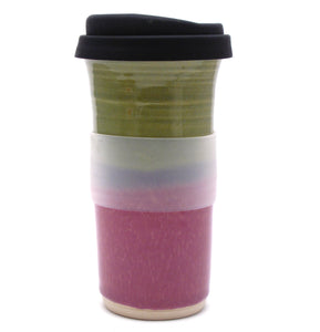 Green and Lilac Travel Mug