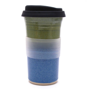 Green and Blue Travel Mug