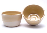 Pair of Yellow and White Cereal Bowls