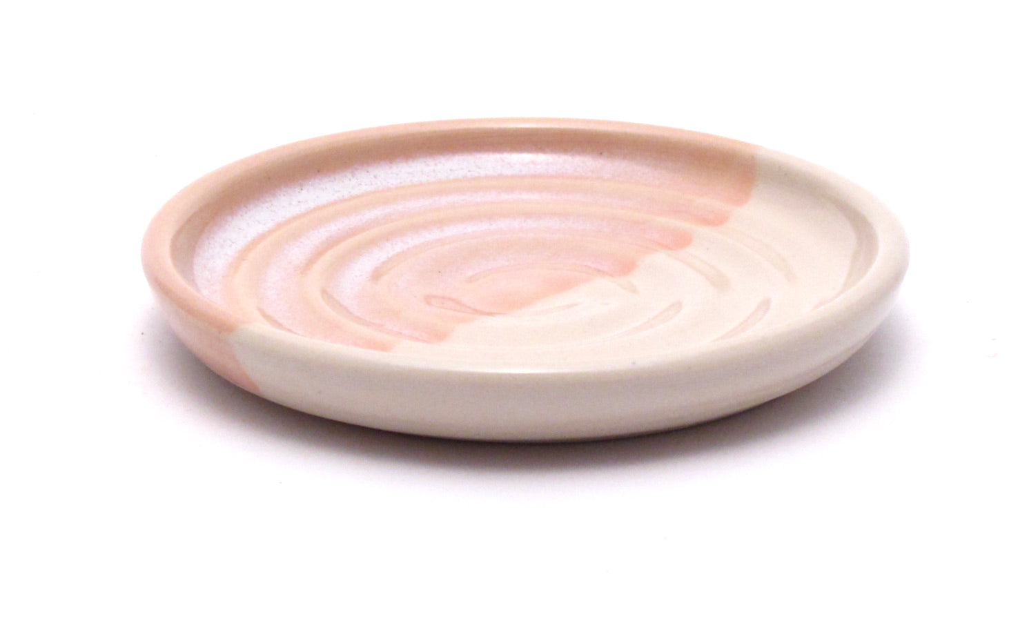 Pink and White Candle Stand / Soap Dish