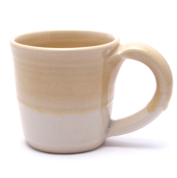 Yellow and White Mug