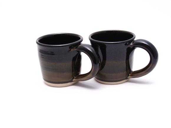 Pair of Black and Stone Mugs
