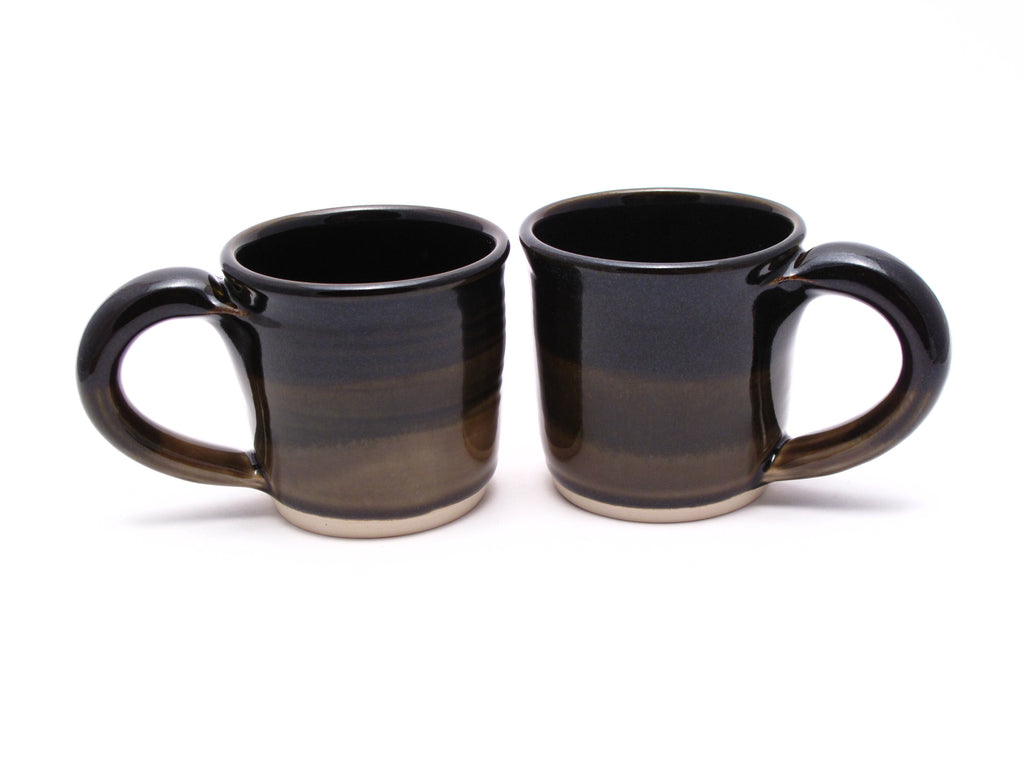 Pair of Black and Stone Mugs
