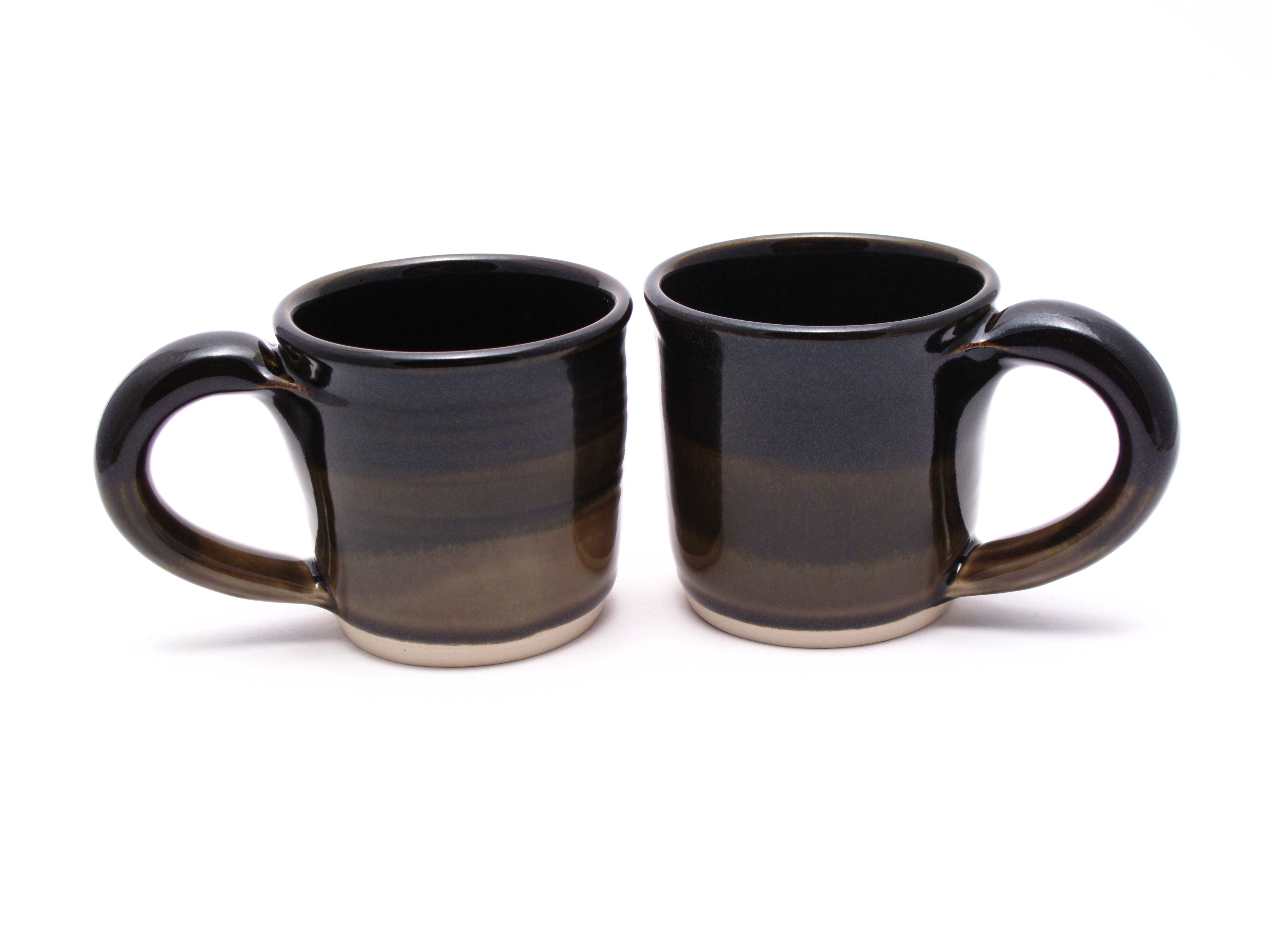 Pair of Black and Stone Mugs