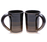 Pair of Black and Stone Large Mugs