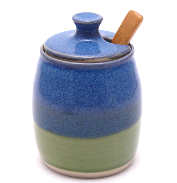 Blue and Green Sugar Bowl