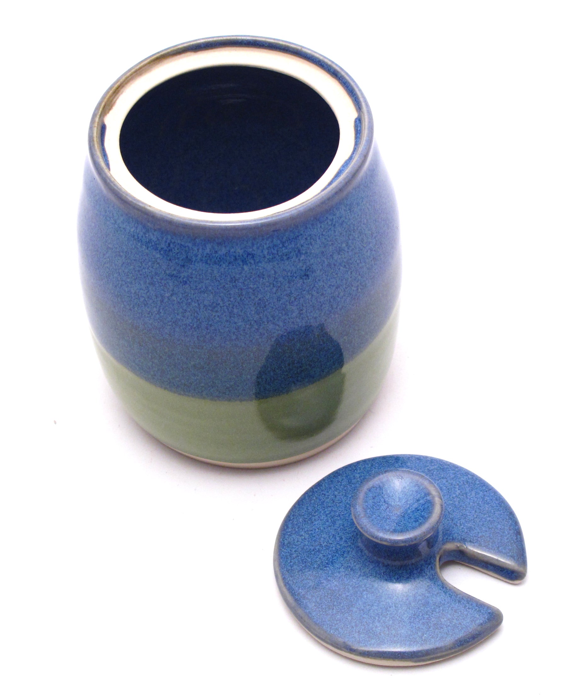 Blue and Green Sugar Bowl