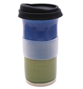 Blue and Green Travel Mug