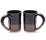Pair of Black and Stone Large Mugs
