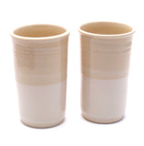 Pair of Yellow and White Tumblers