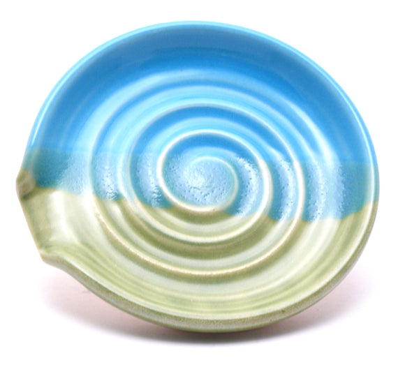 Aqua and Green Spoon Rest