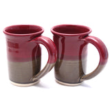 Pair of Raspberry and Stoner Large Mugs