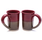 Pair of Raspberry and Stoner Large Mugs