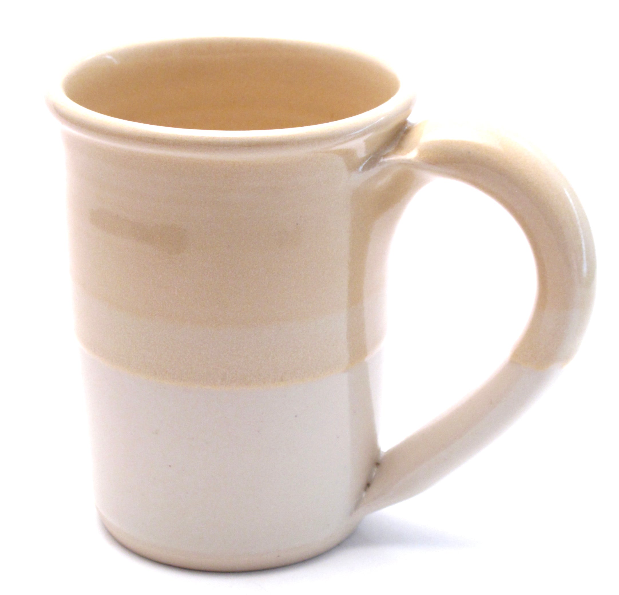 Yellow and White Large Mug