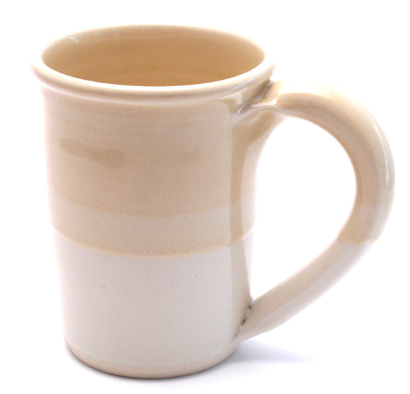 Yellow and White Large Mug