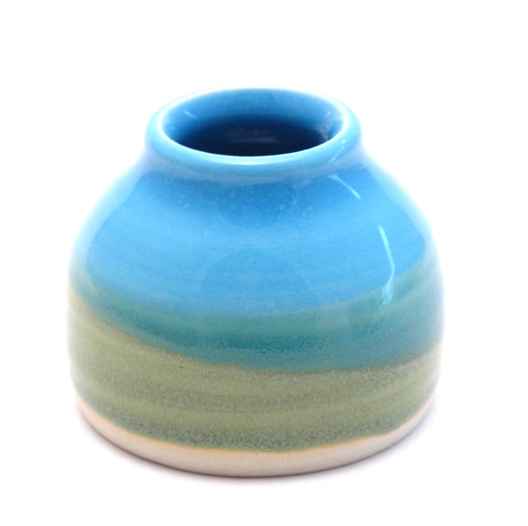 Aqua and Green Ikebana Vase