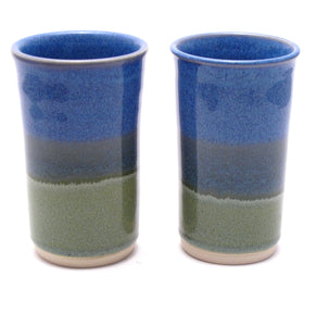 Pair of Blue and Green Tumblers