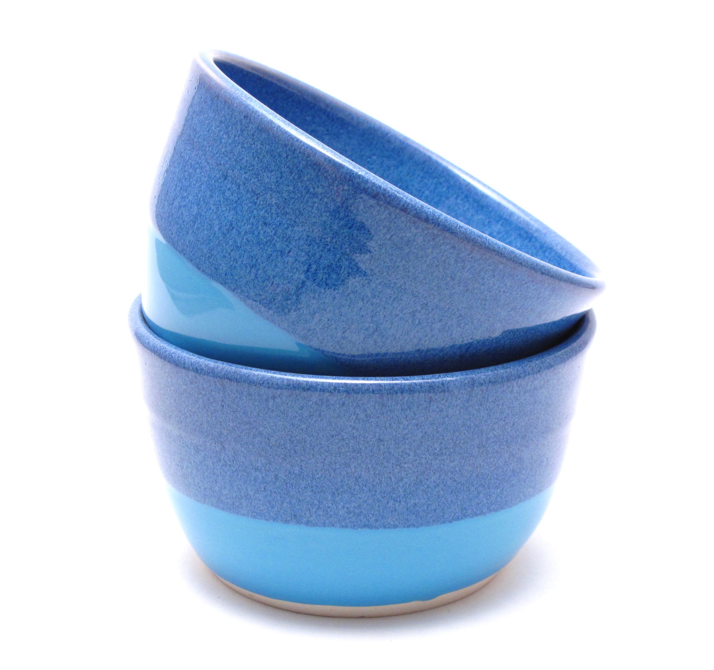 Pair of Blue and Aqua Ramen Bowls