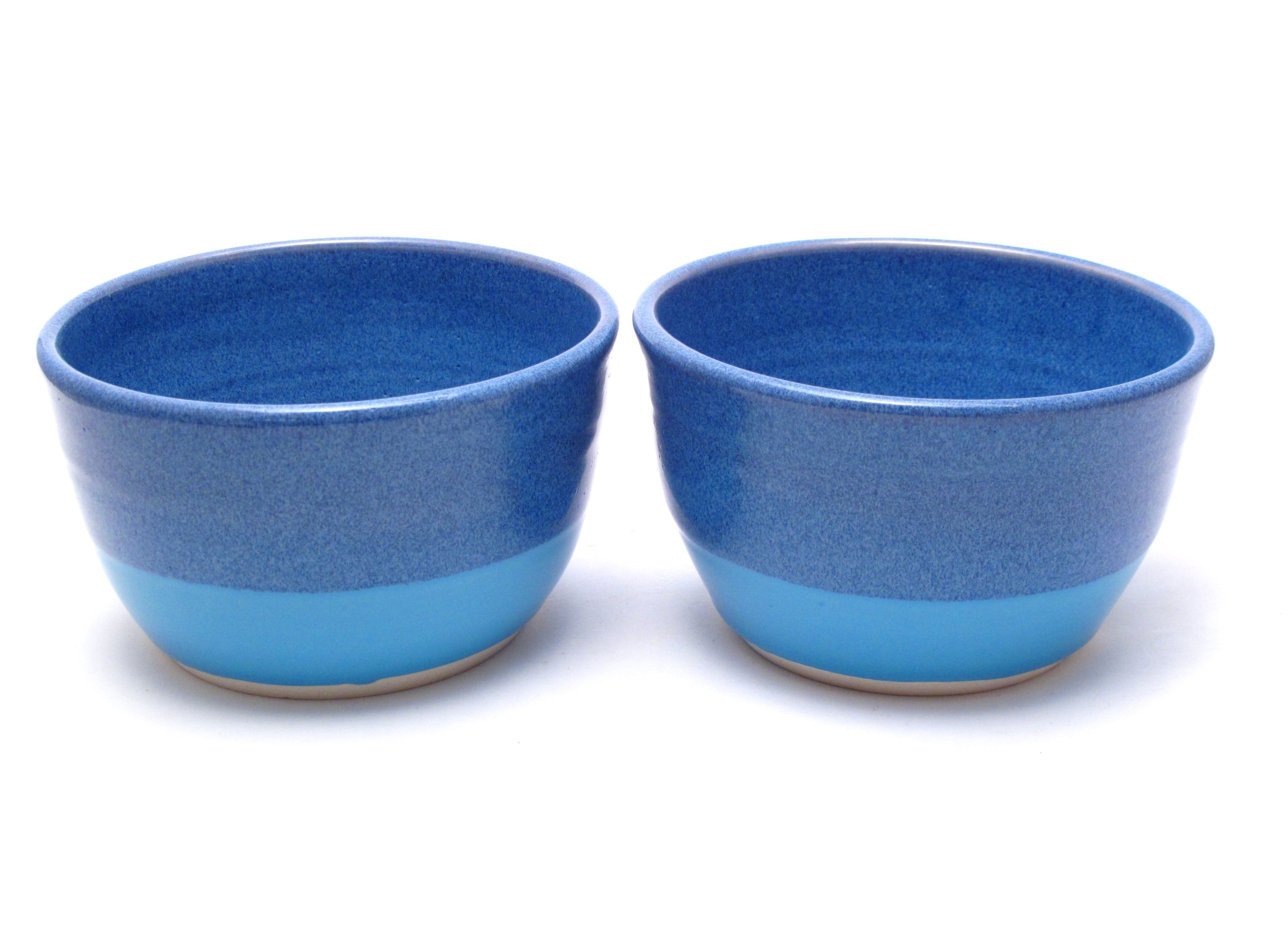 Pair of Blue and Aqua Ramen Bowls