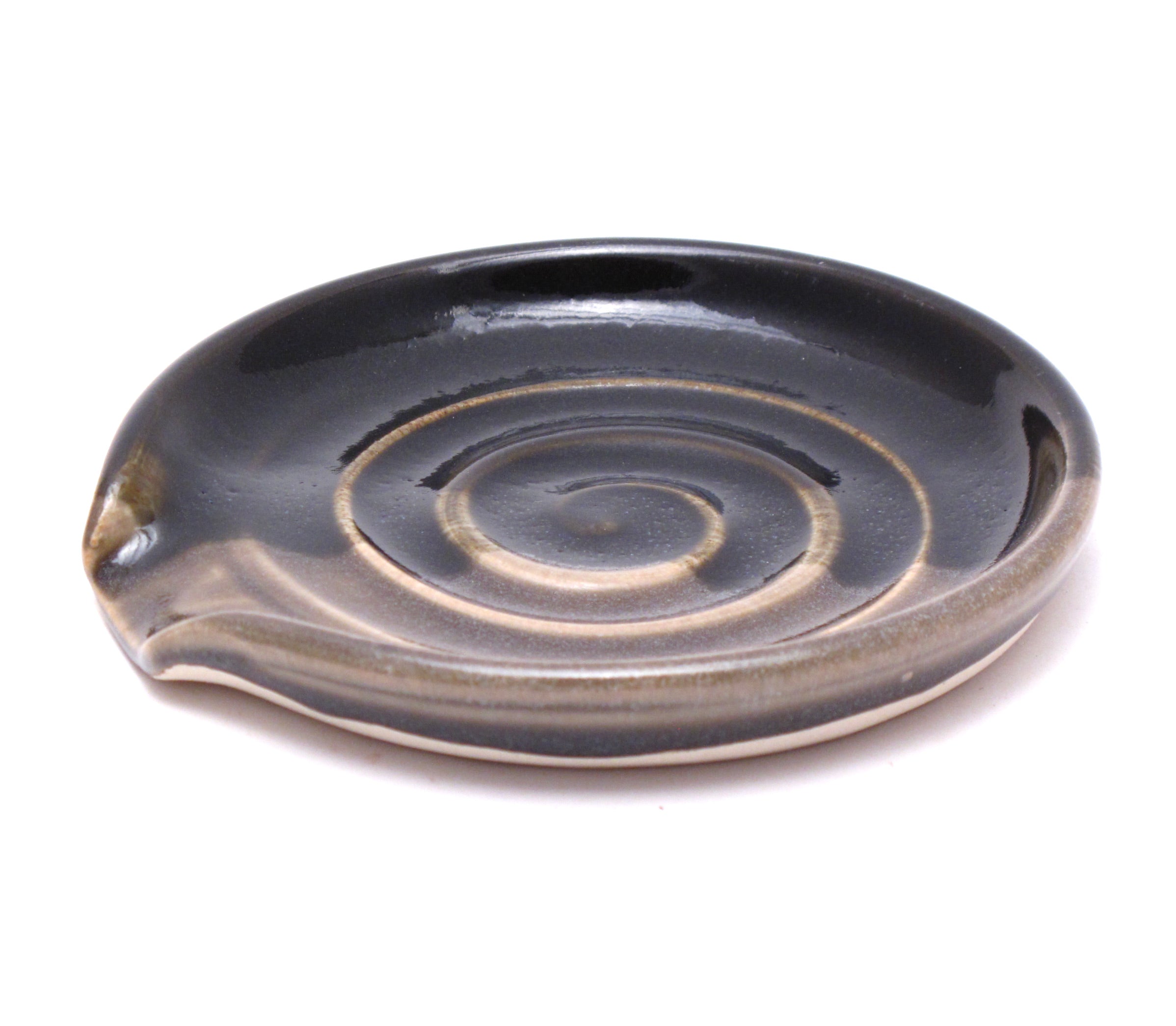 Black and  Stone Spoon Rest