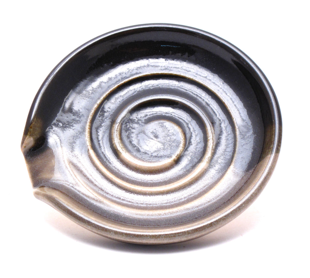 Black and  Stone Spoon Rest