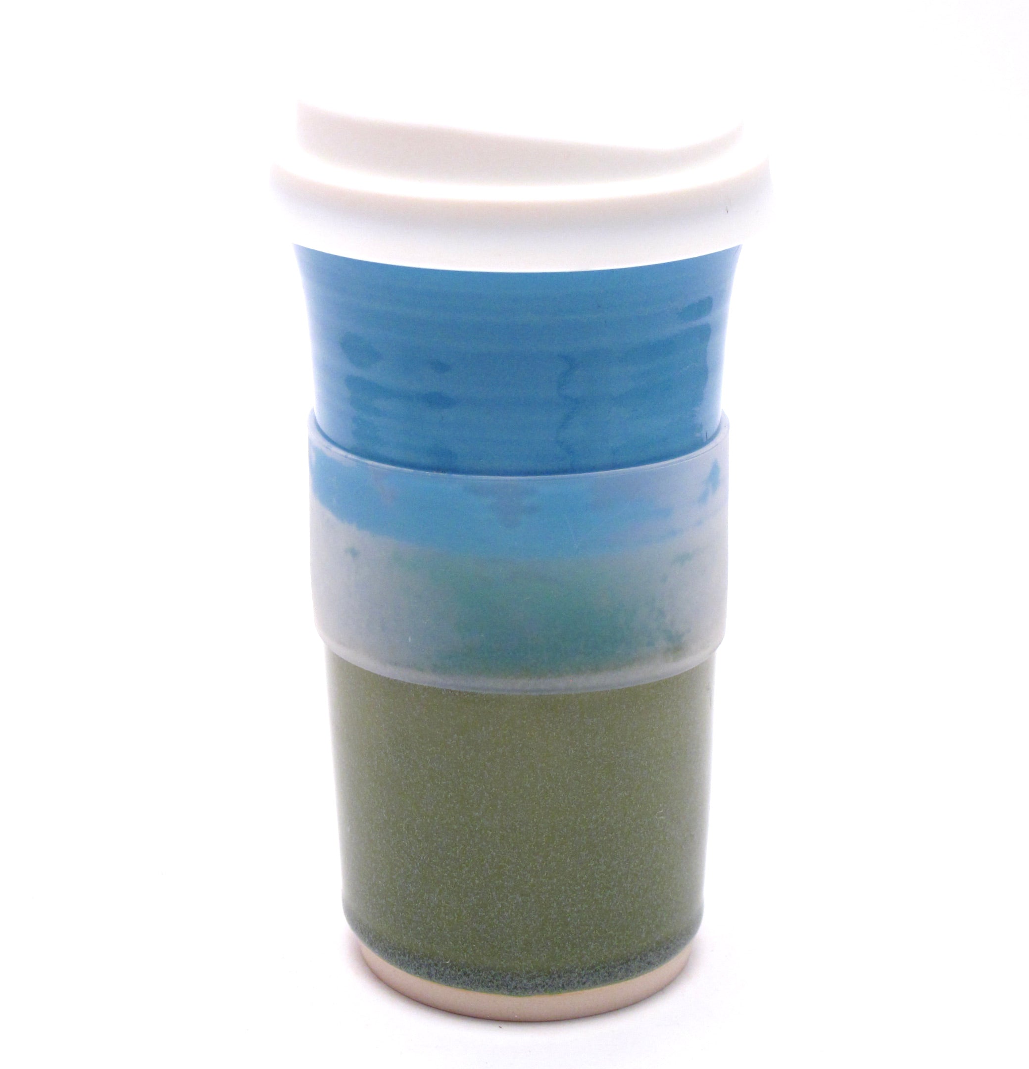 Aqua and Green Travel Mug