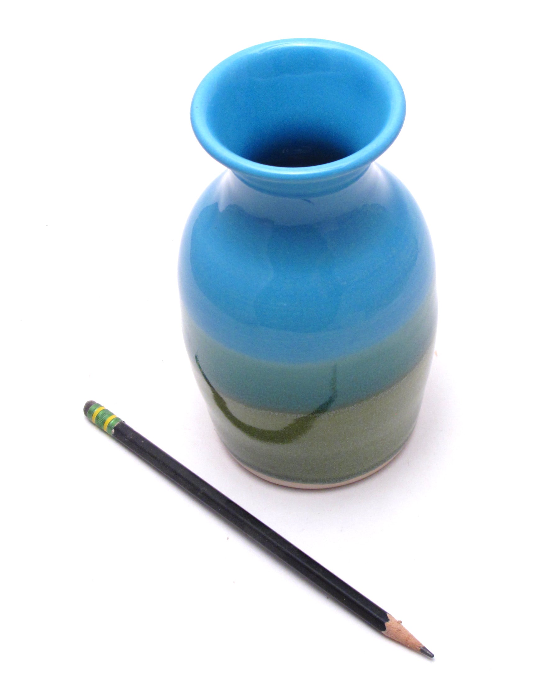 Aqua and Green Vase