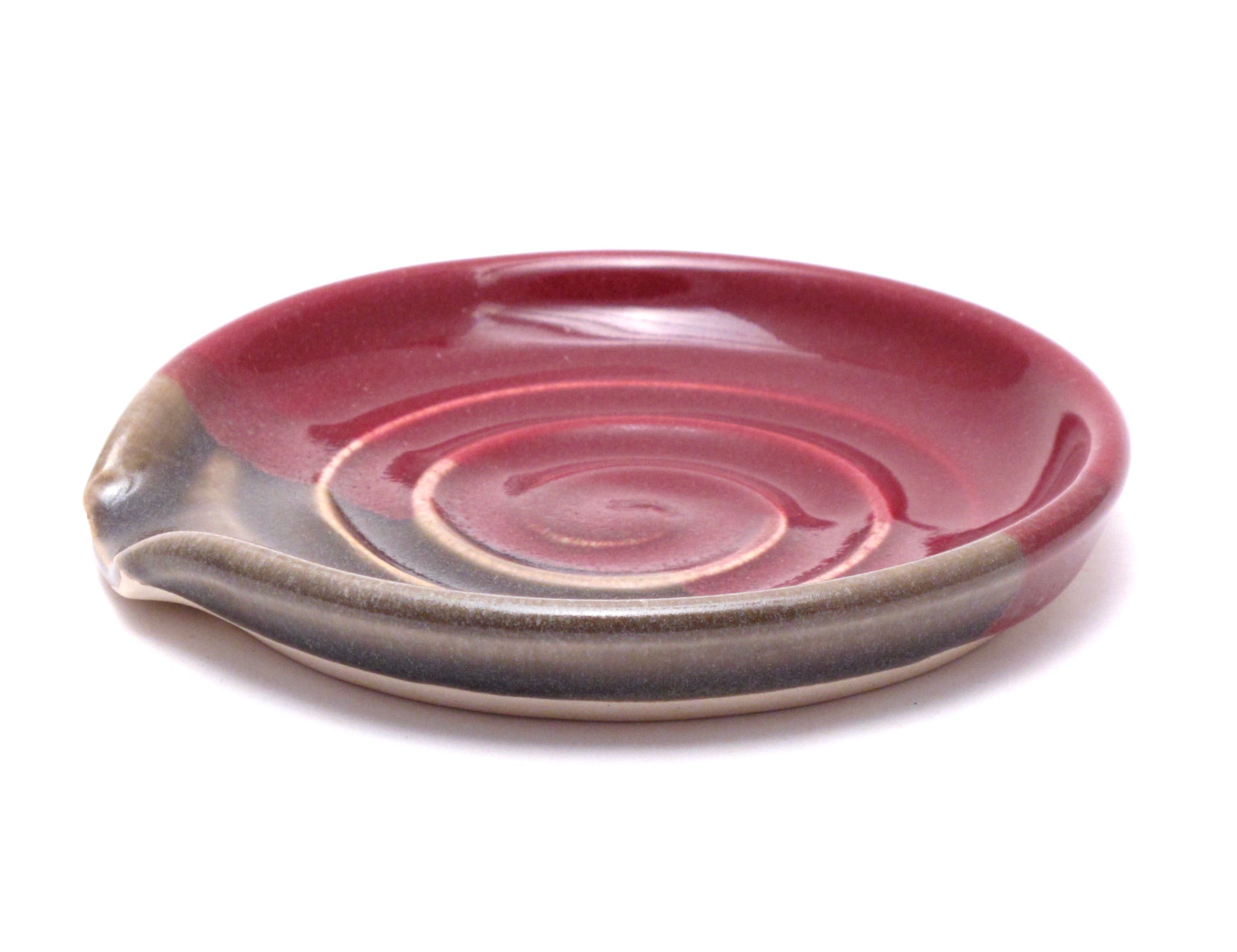 Raspberry and Stone Spoon Rest
