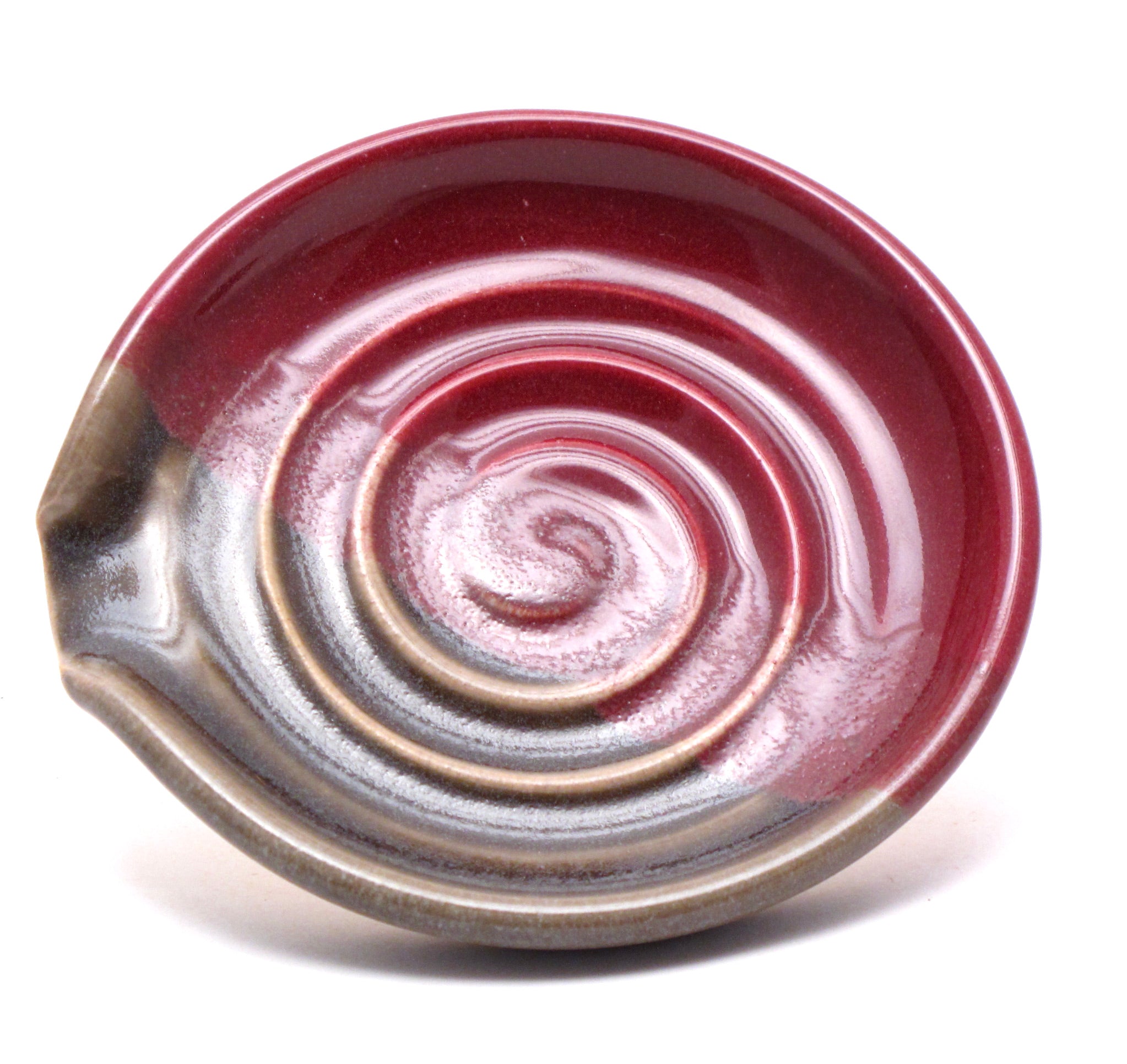 Raspberry and Stone Spoon Rest