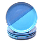 Set of 4 Blue and Aqua Side Plates