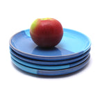 Set of 4 Blue and Aqua Side Plates