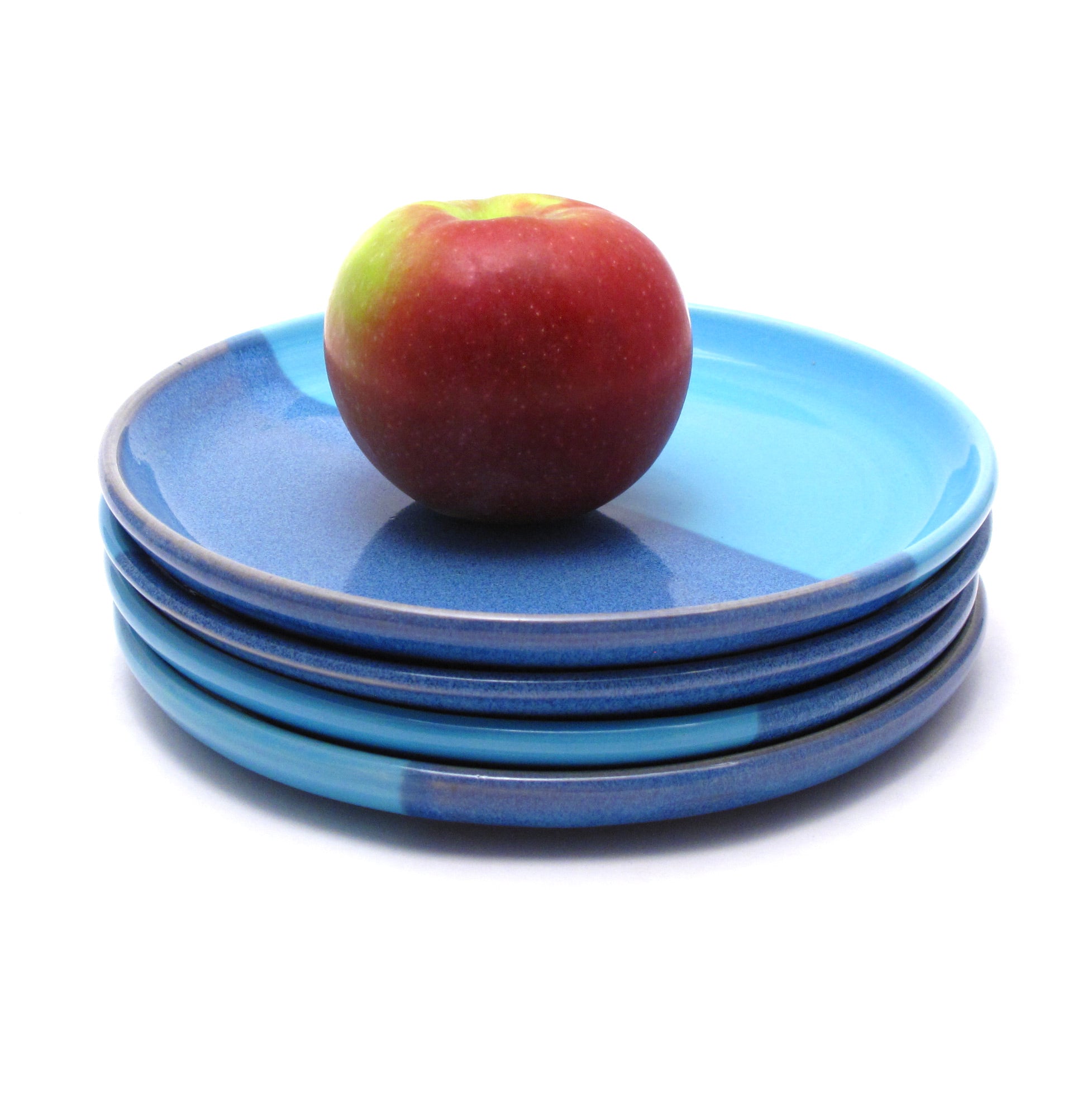 Set of 4 Blue and Aqua Side Plates