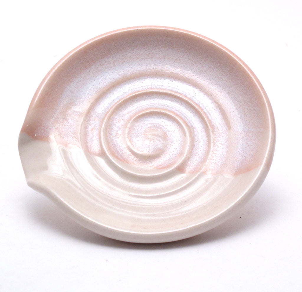 Pink and White Spoon Rest