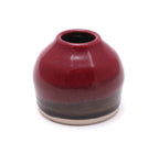 Raspberry and Stone Ikebana Vase